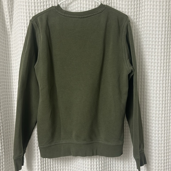 Nike Swoosh Embroidered Sweatshirt Size M Green Pullover Long Sleeves Crewneck - Picture 7 of 8